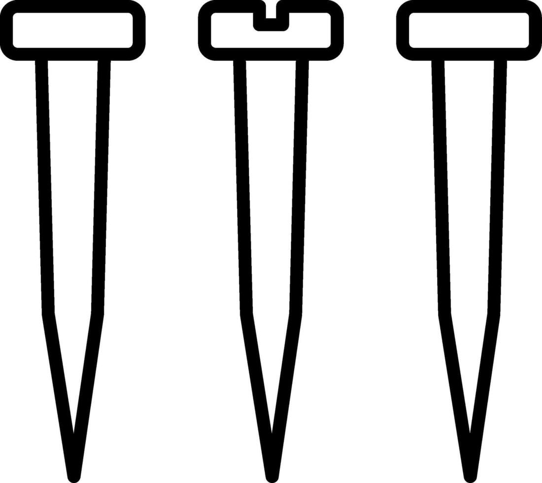Spike Line Icon vector