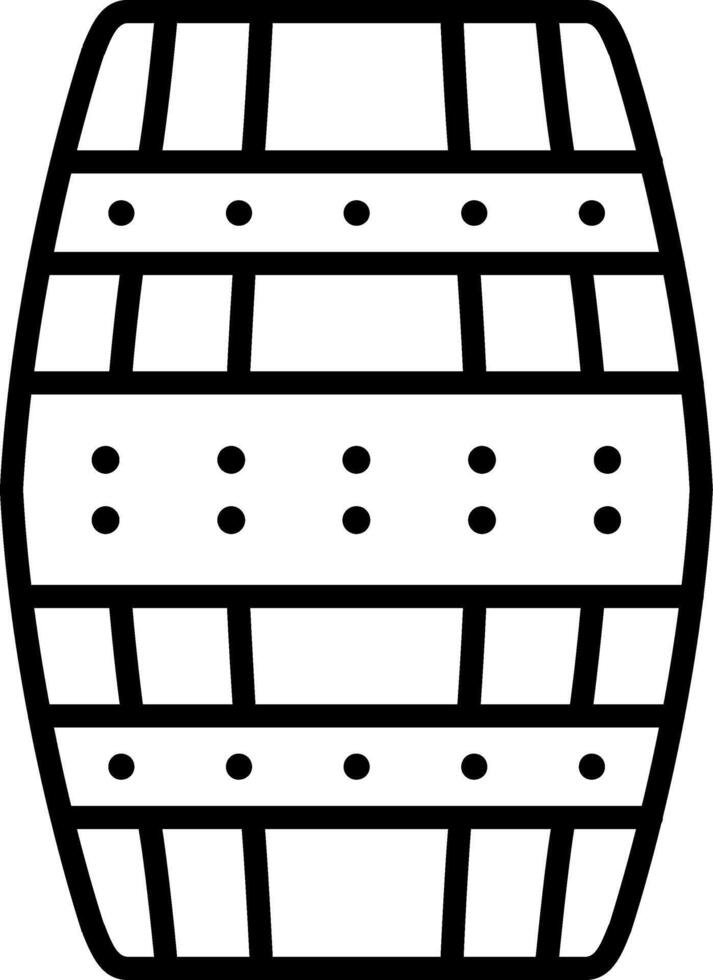Barrel Line Icon vector