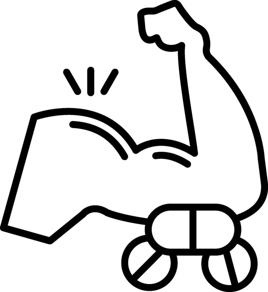 Arm Line Icon vector