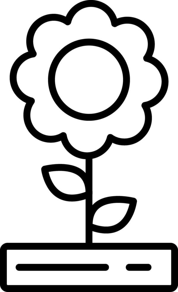 Flower Line Icon vector