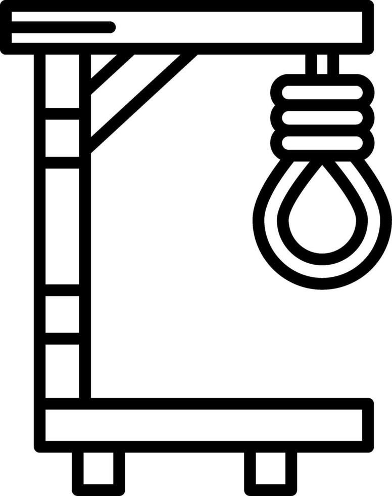 Gallows Line Icon vector