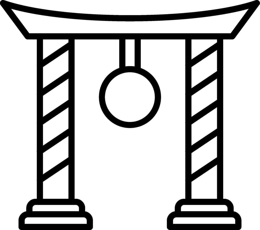 Torii Gate Line Icon vector