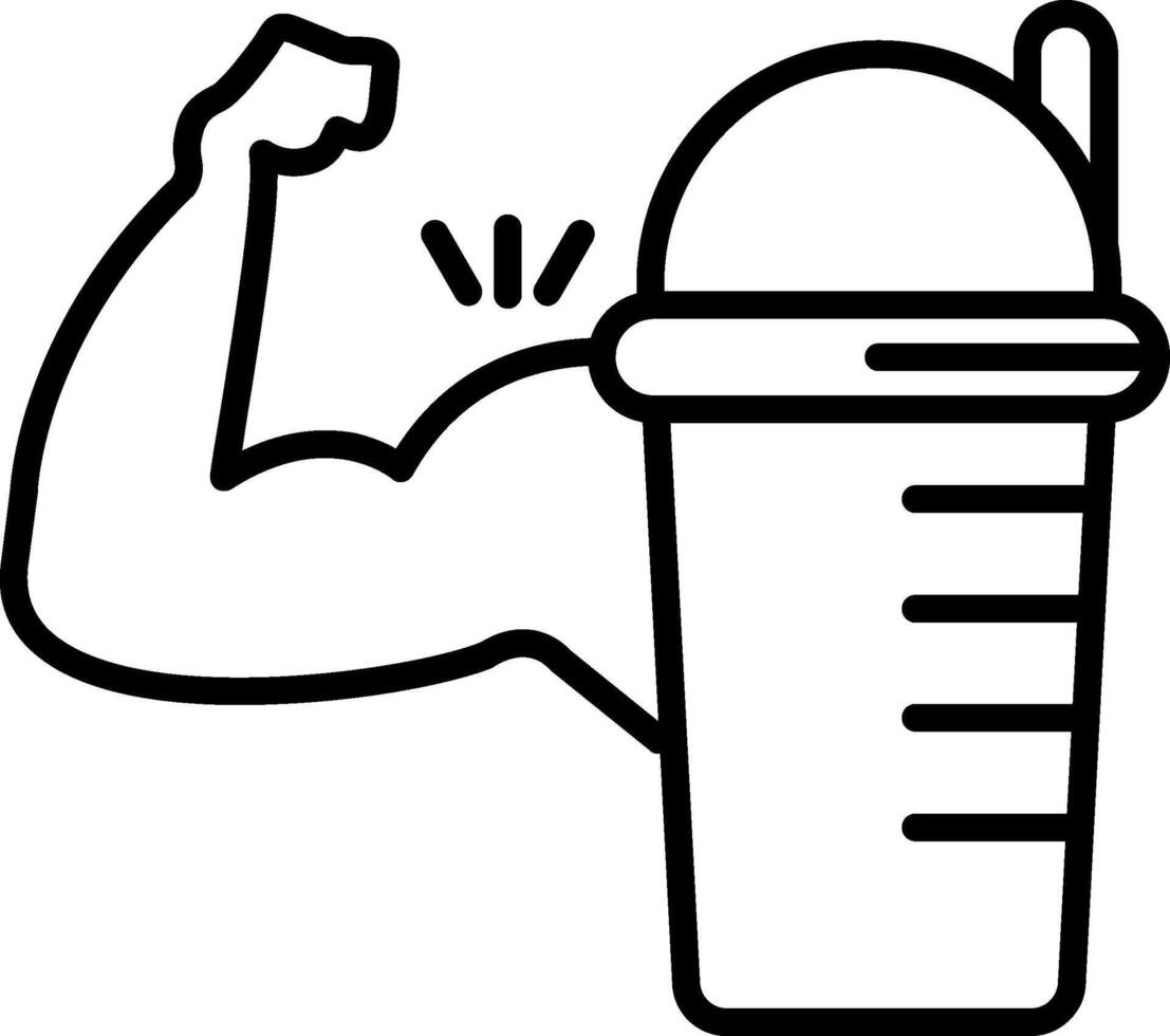 Protein Shake Line Icon vector