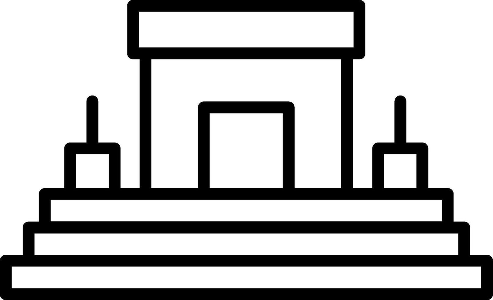 Tomb Line Icon vector