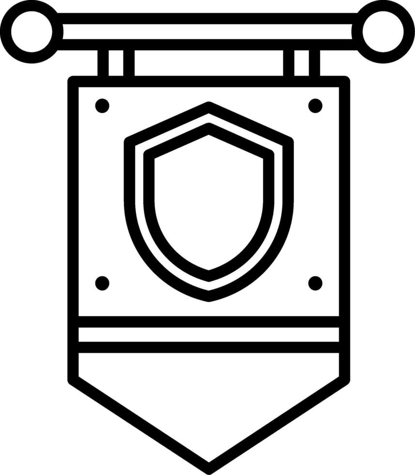Banner Line Icon vector