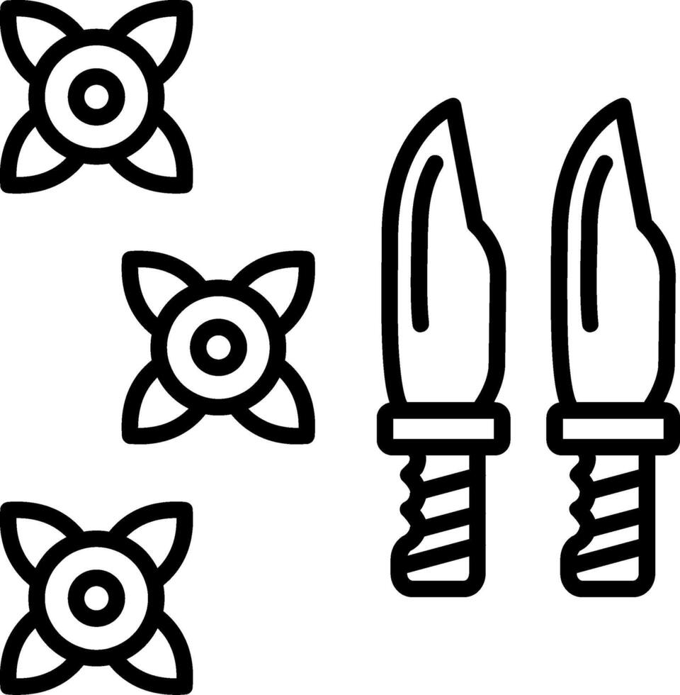 Weapon Line Icon vector