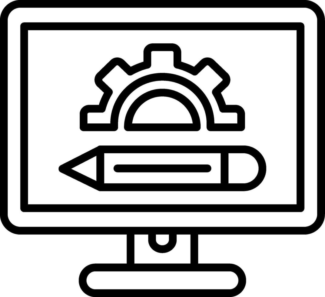 learning tools Line Icon vector