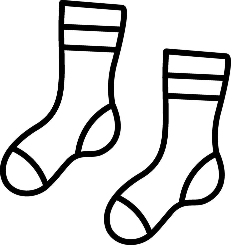 Socks Line Icon vector