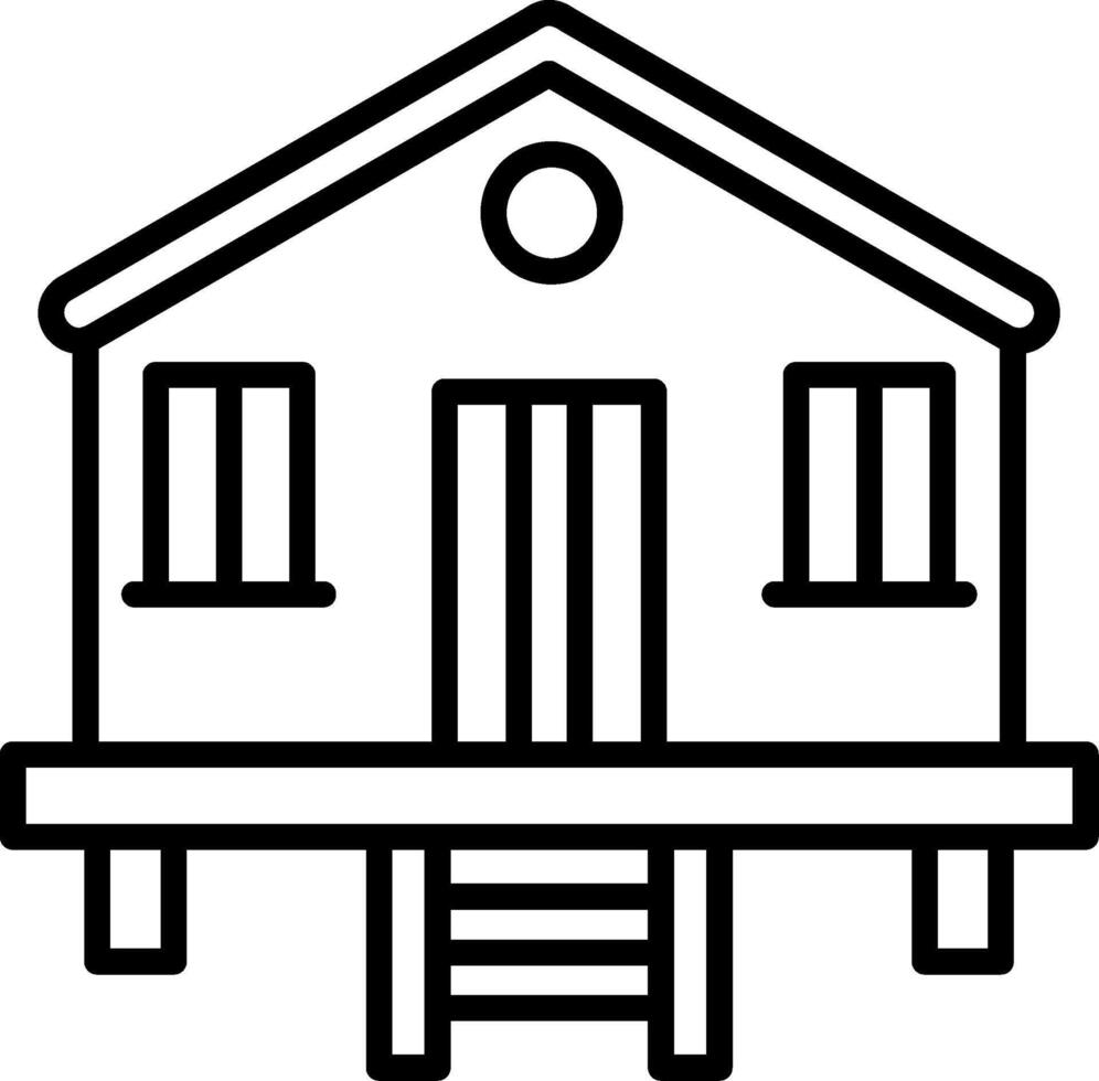 Hut Line Icon vector