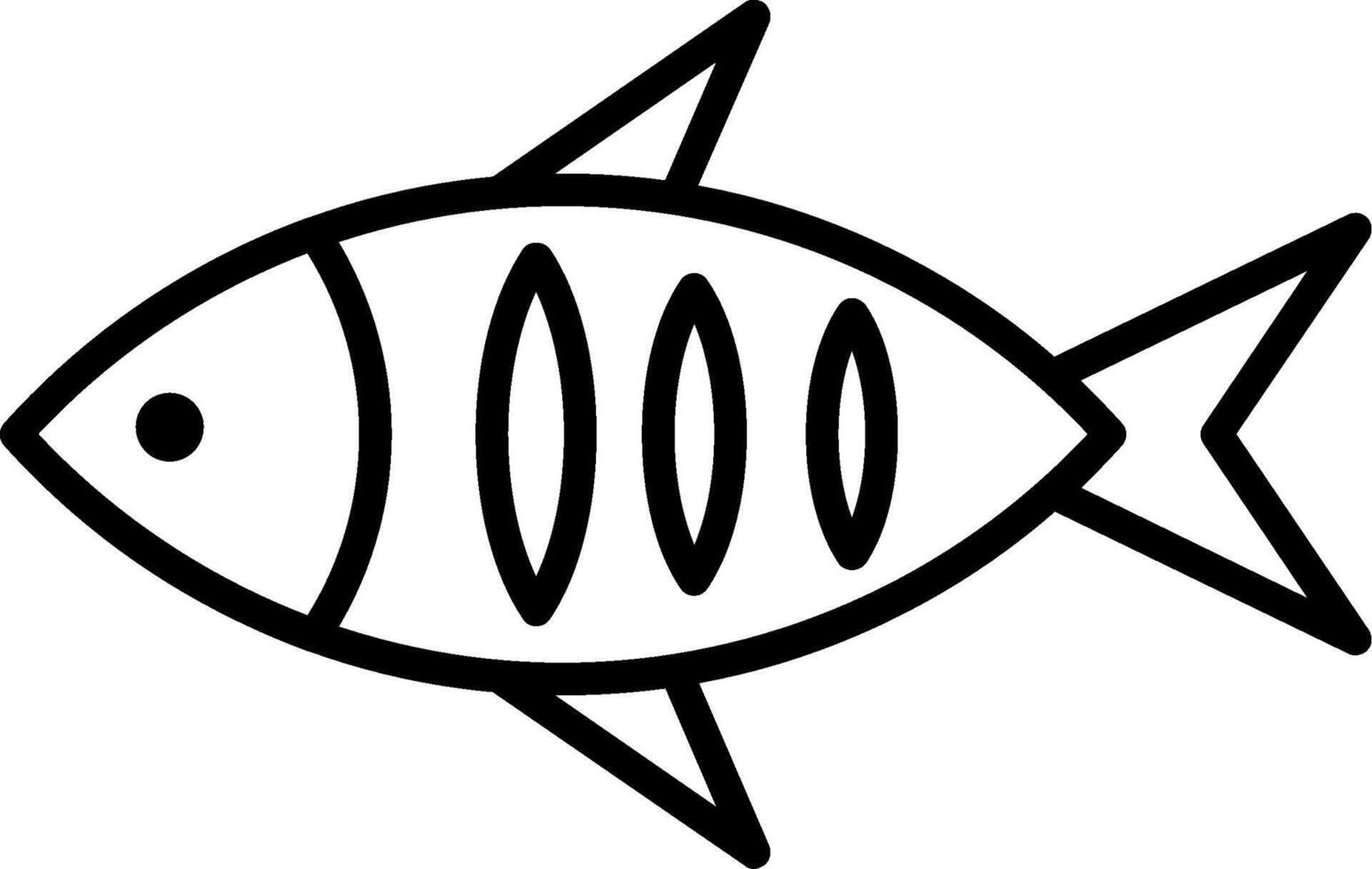 Fish Line Icon vector