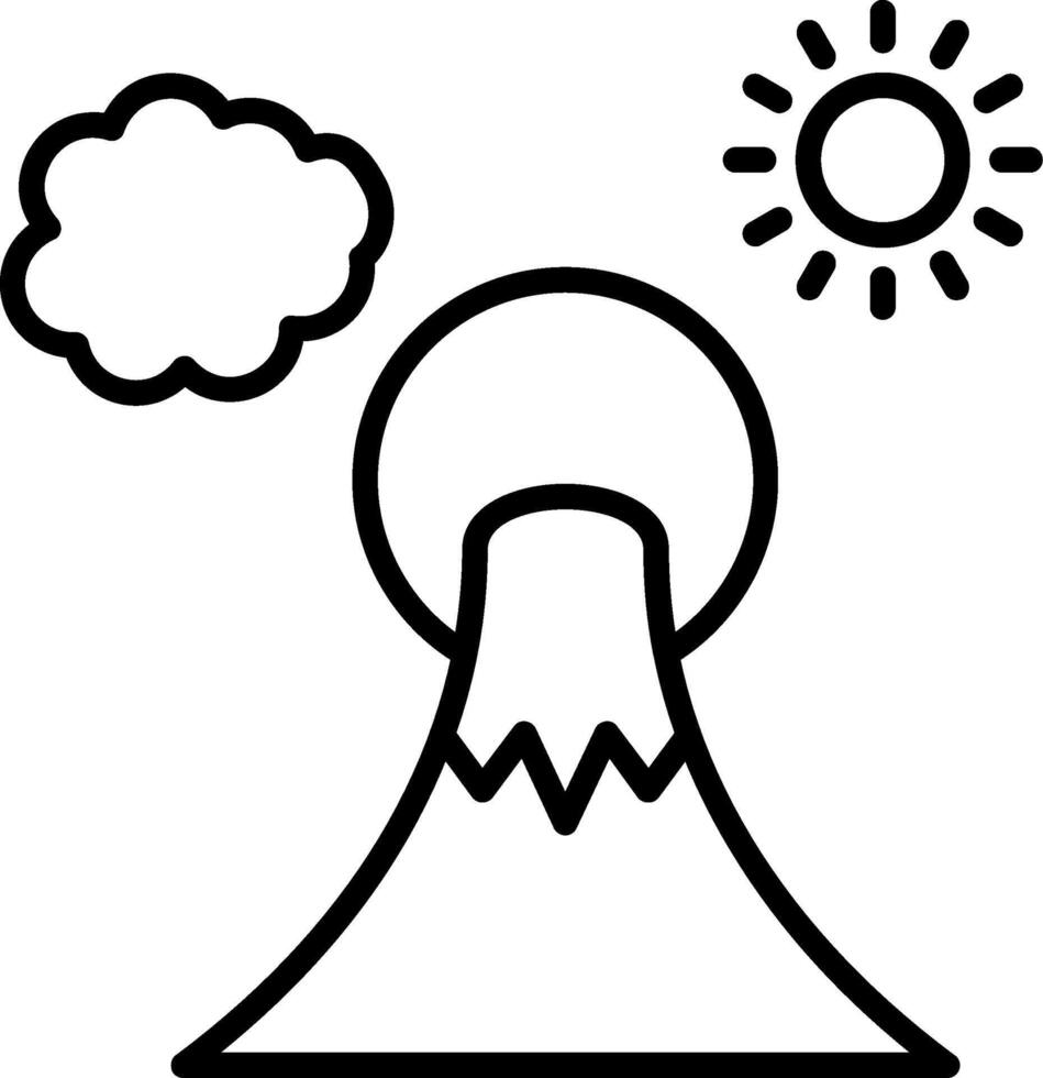 Fuji Line Icon vector