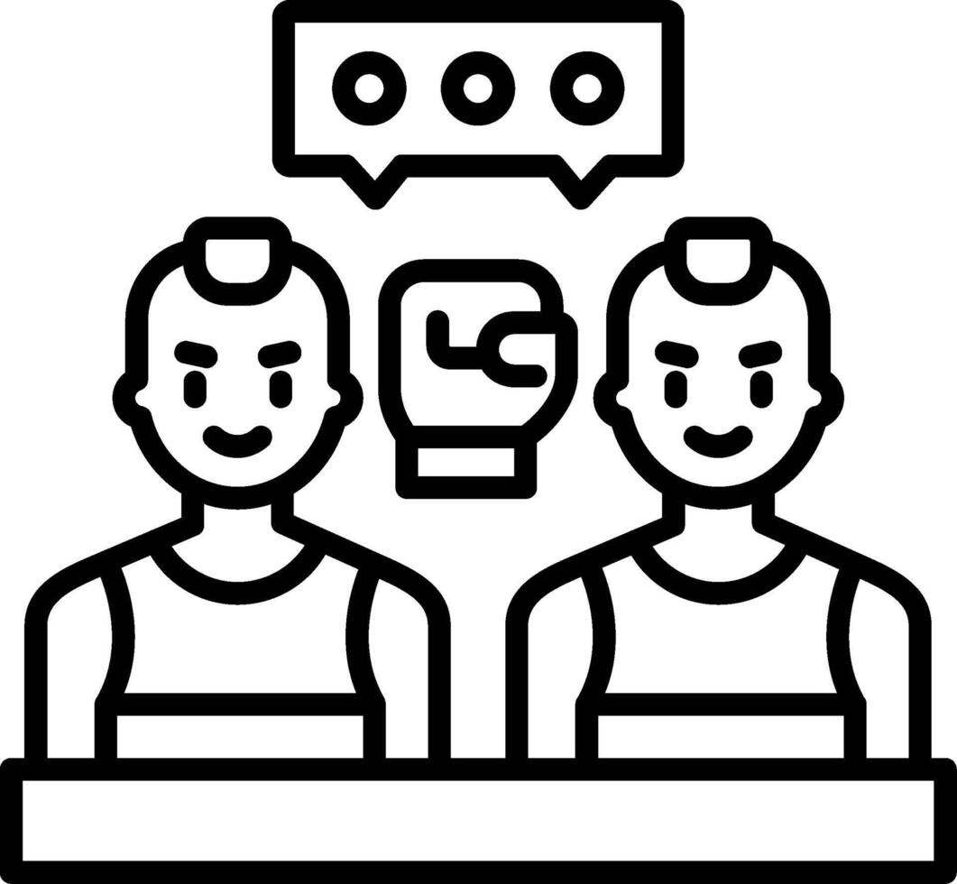 Talk Line Icon vector