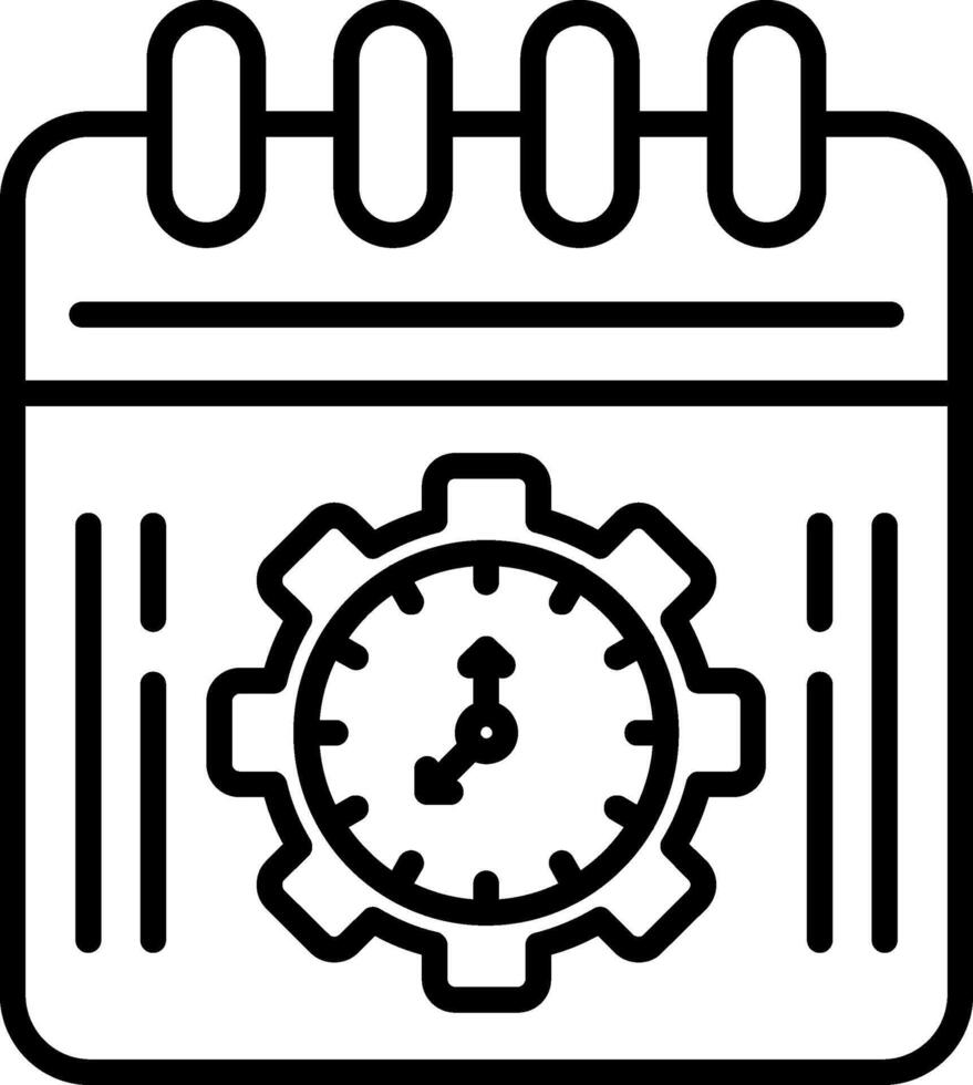 Schedule Line Icon vector