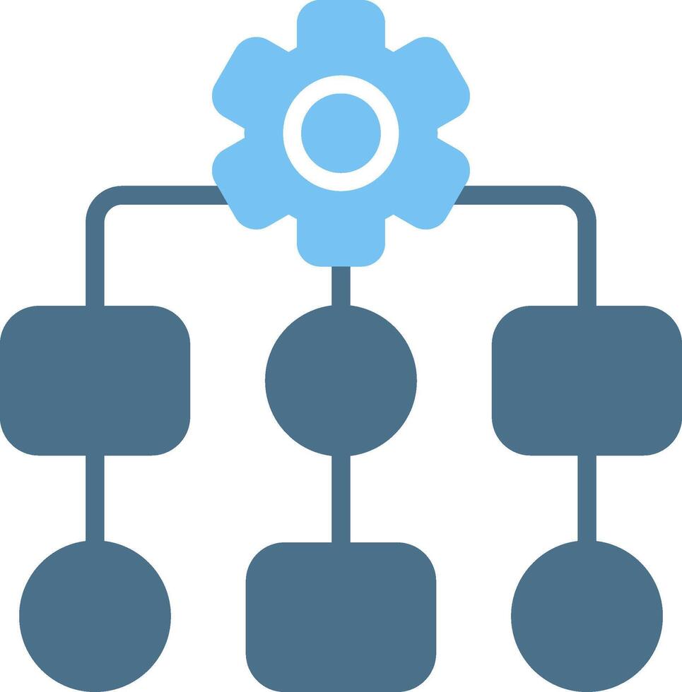 algoritmo glifo dos color icono diseño vector