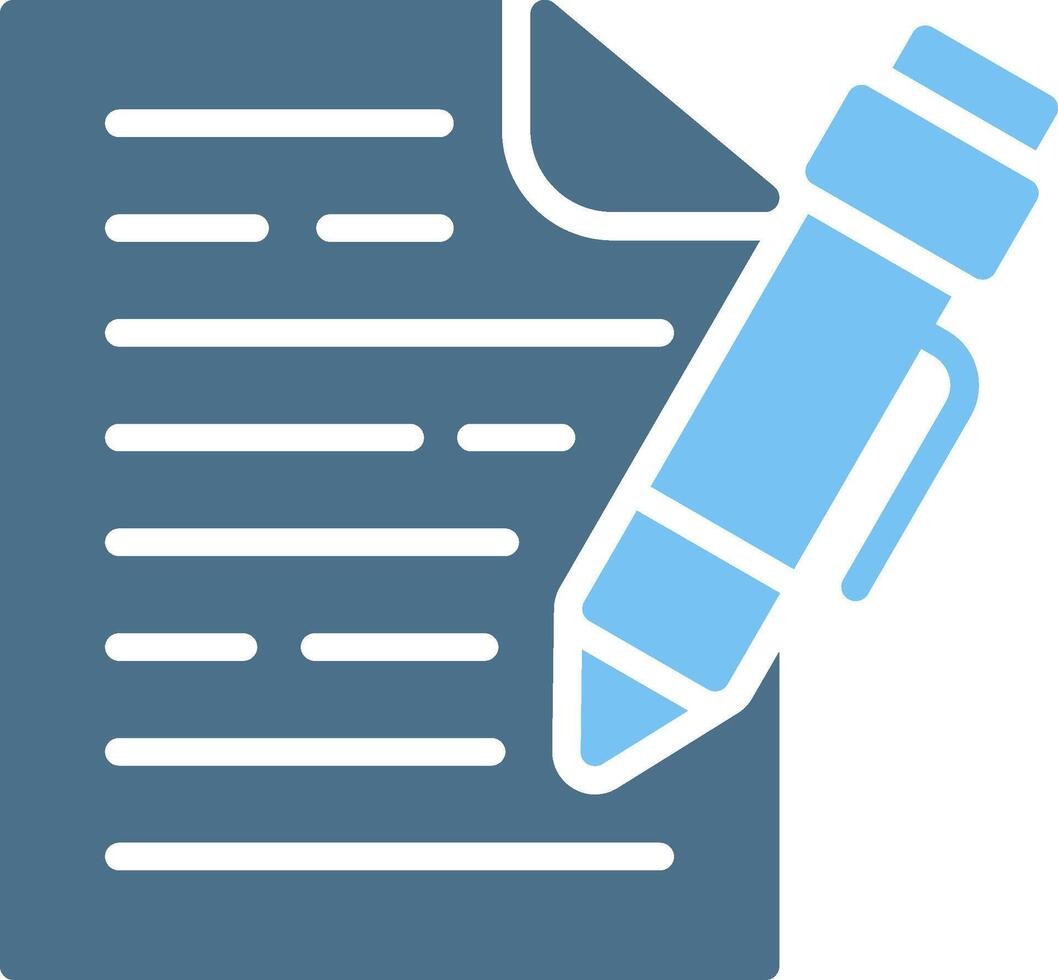 Agreement Glyph Two Color Icon Design vector