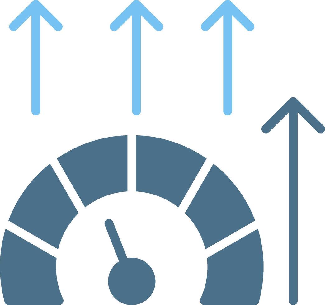 Performance Glyph Two Color Icon Design vector