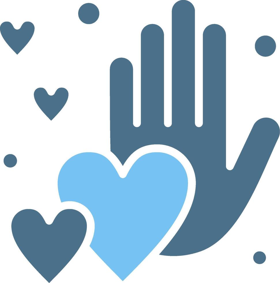 Volunteer Glyph Two Color Icon Design vector