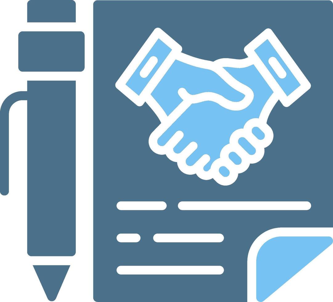 Deal Glyph Two Color Icon Design vector