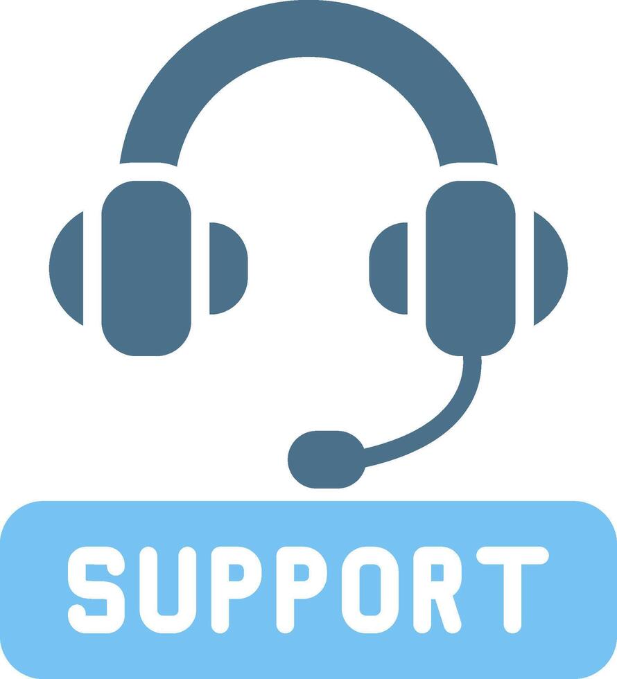 Support Glyph Two Color Icon Design vector