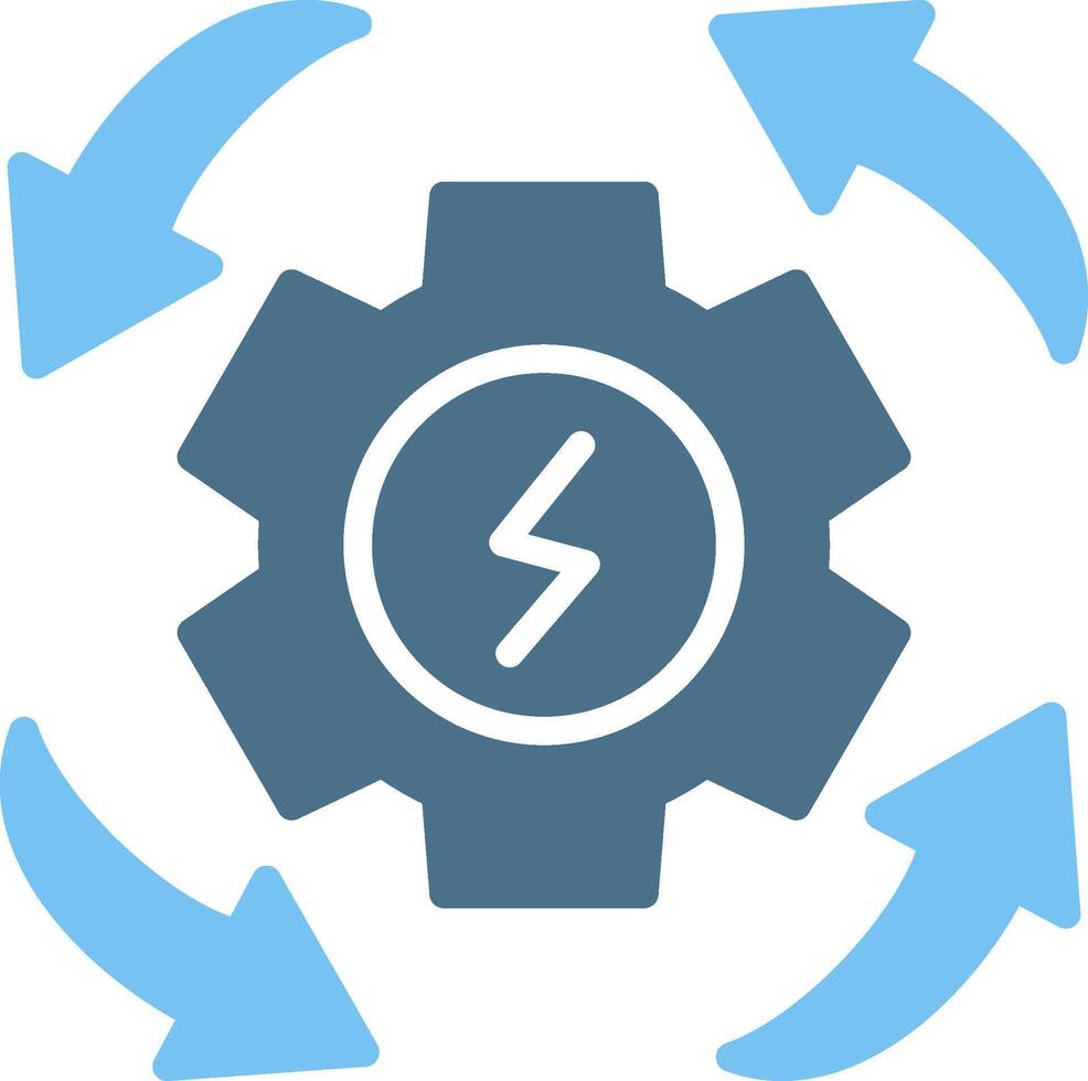 Energy Glyph Two Color Icon Design vector