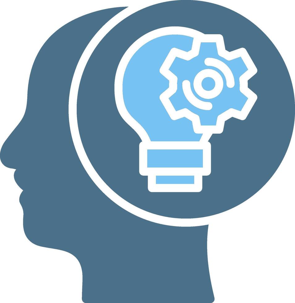 Knowledge Glyph Two Color Icon Design vector