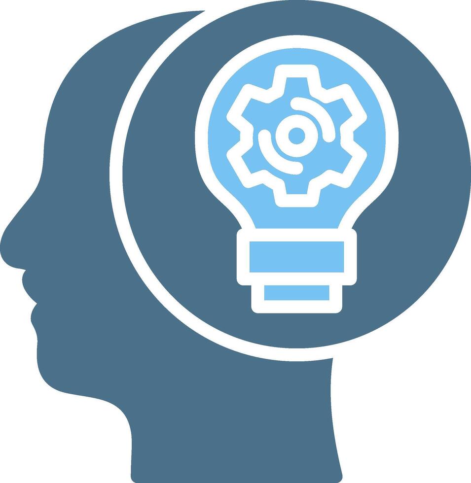 Idea Glyph Two Color Icon Design vector