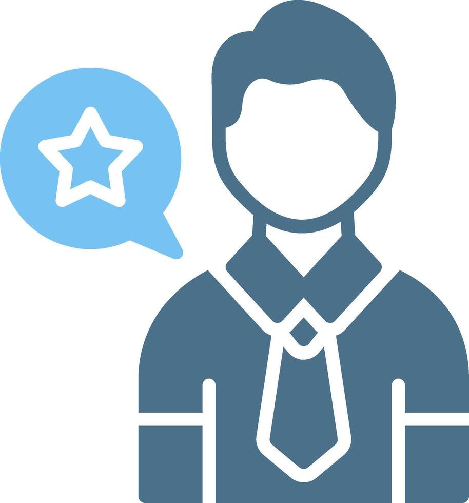 Best Employee Glyph Two Color Icon Design vector