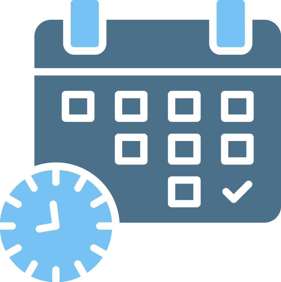 Event Schedule Glyph Two Color Icon Design vector