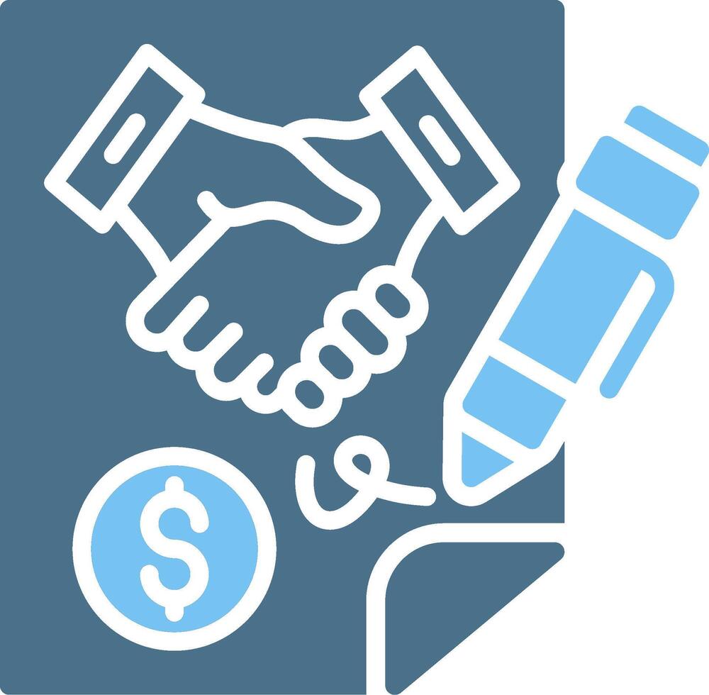 Business Glyph Two Color Icon Design vector