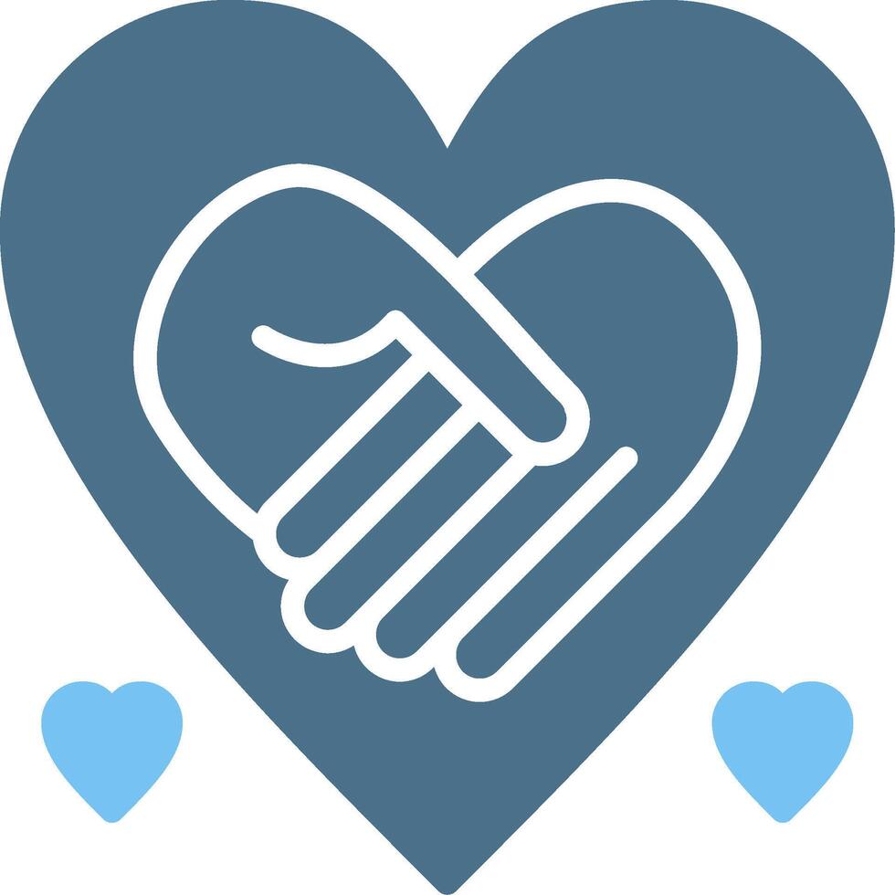 Empathy Glyph Two Color Icon Design vector