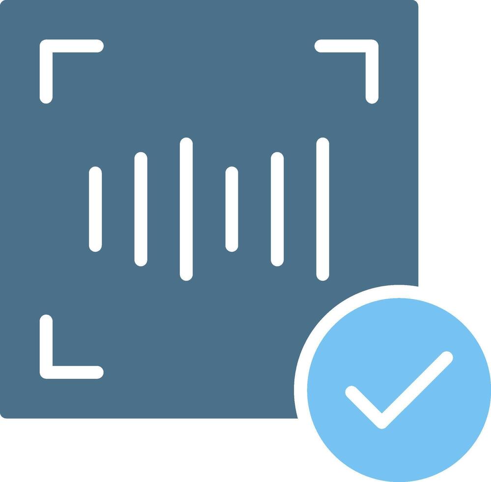 Voice Recognition Glyph Two Color Icon Design vector