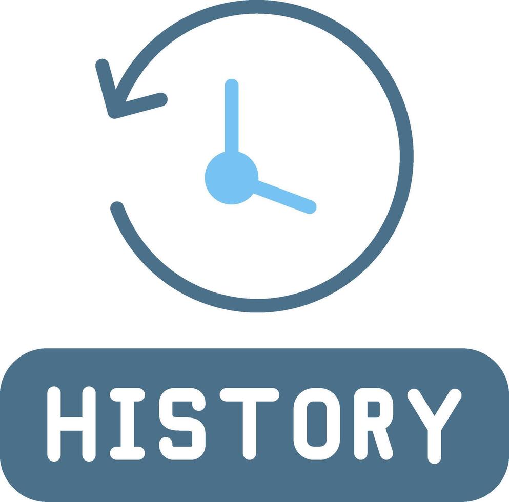 Histroy Glyph Two Color Icon Design vector