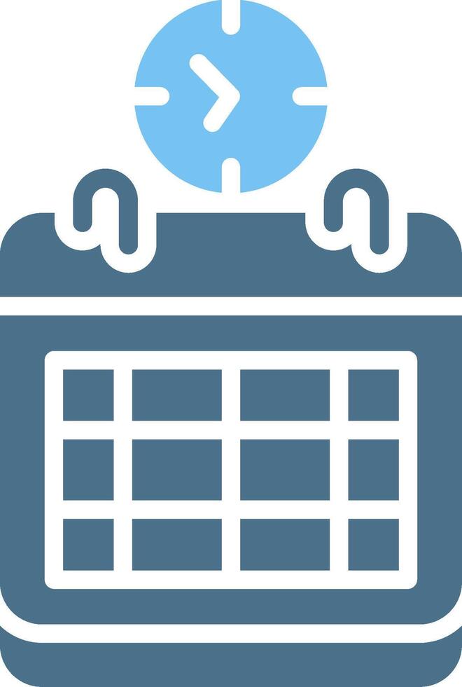 Work schedule Glyph Two Color Icon Design vector