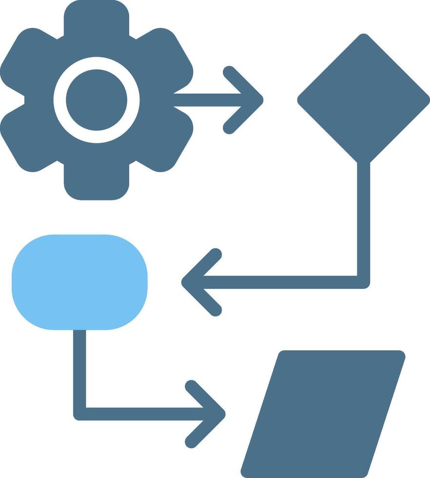 Programming process Glyph Two Color Icon Design vector