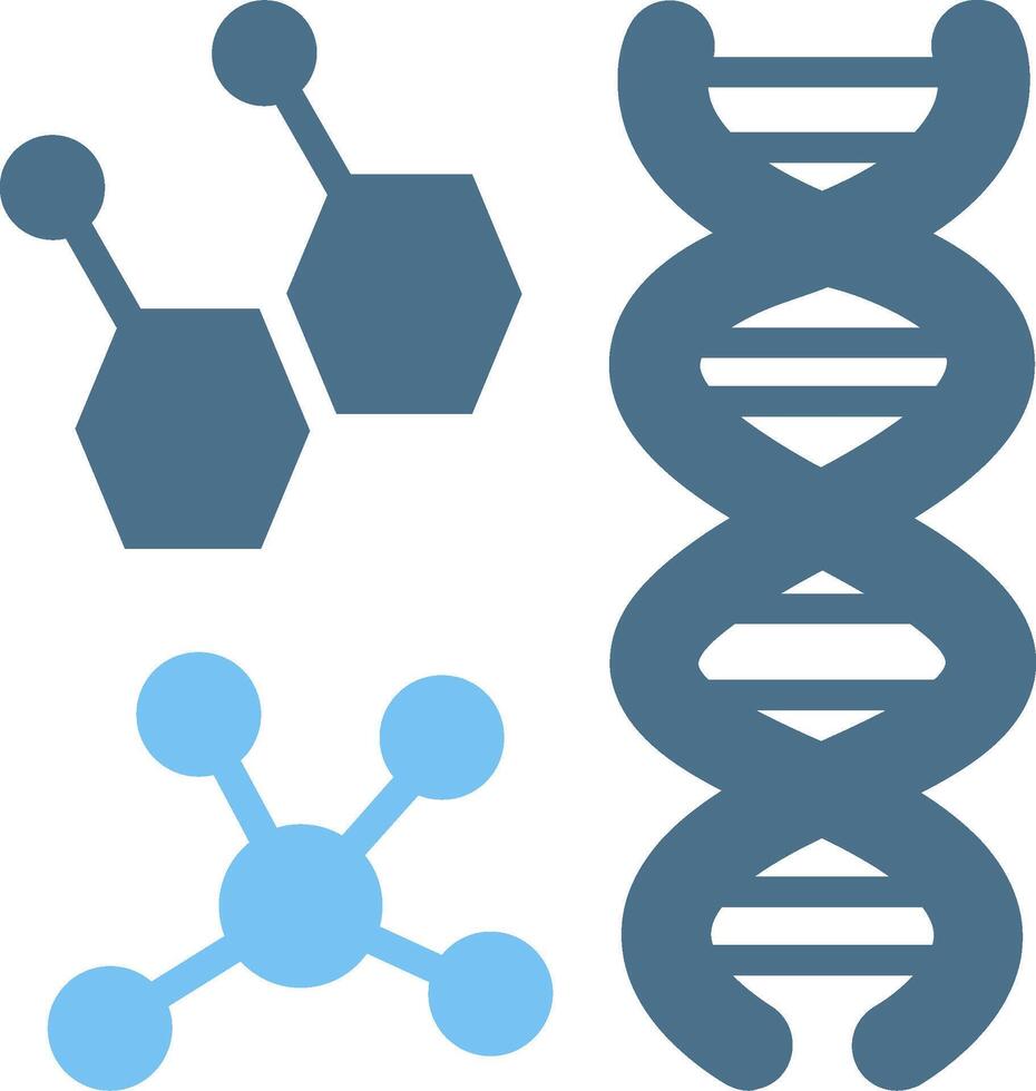 Genetic Glyph Two Color Icon Design vector