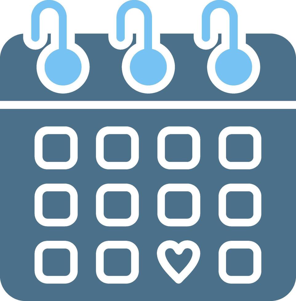 Health day Glyph Two Color Icon Design vector