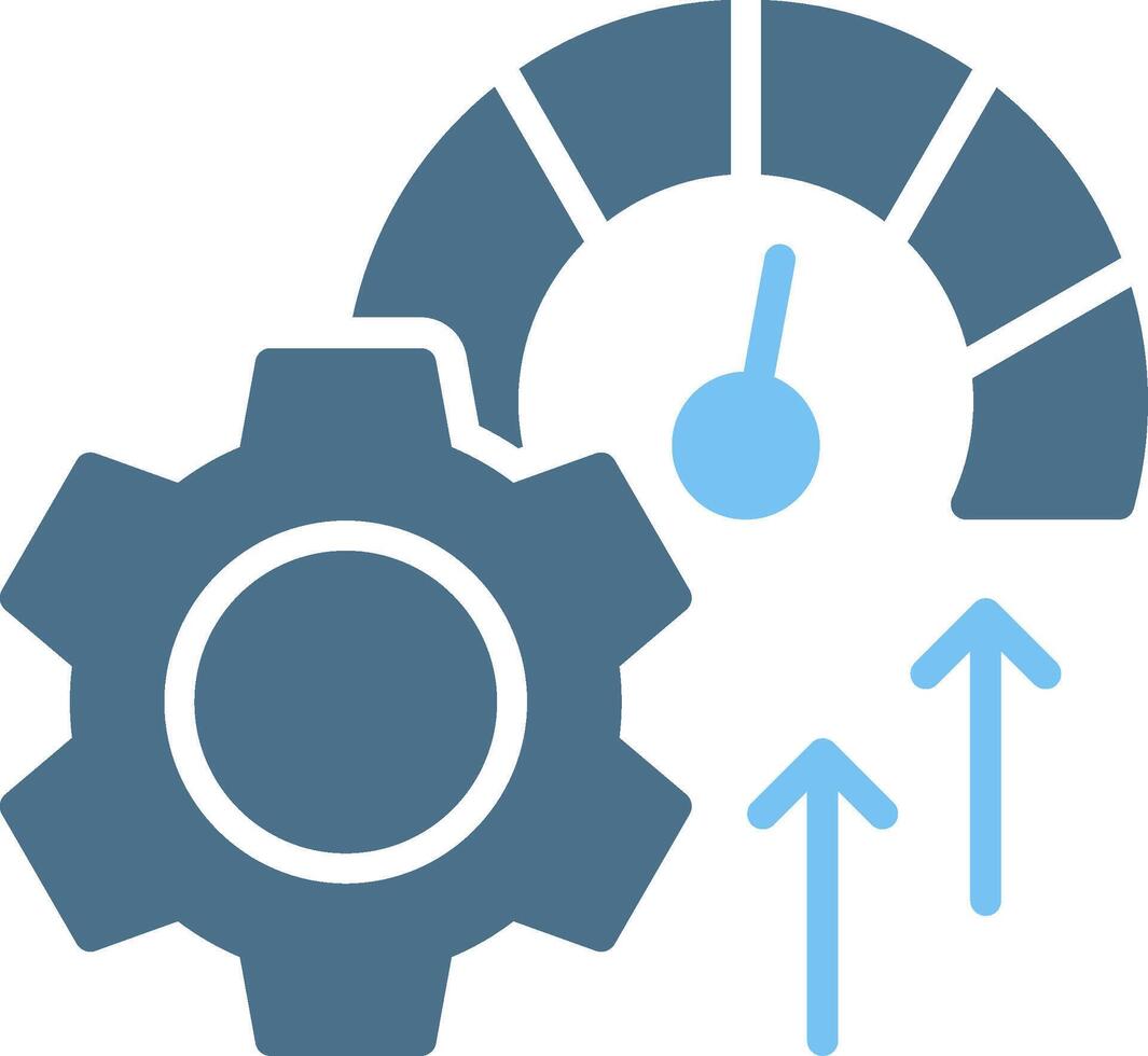Efficiency Glyph Two Color Icon Design vector