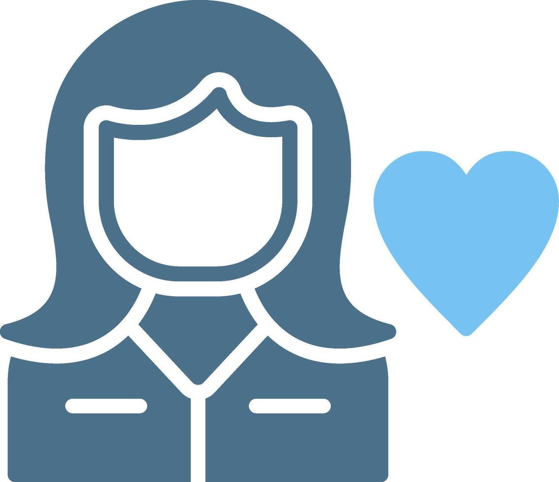 Caregiver Glyph Two Color Icon Design vector