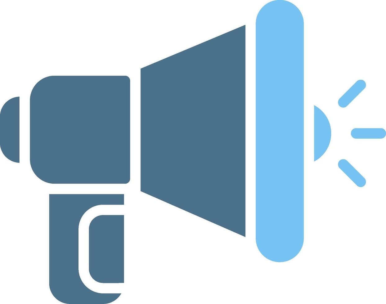 Mega phone Glyph Two Color Icon Design vector