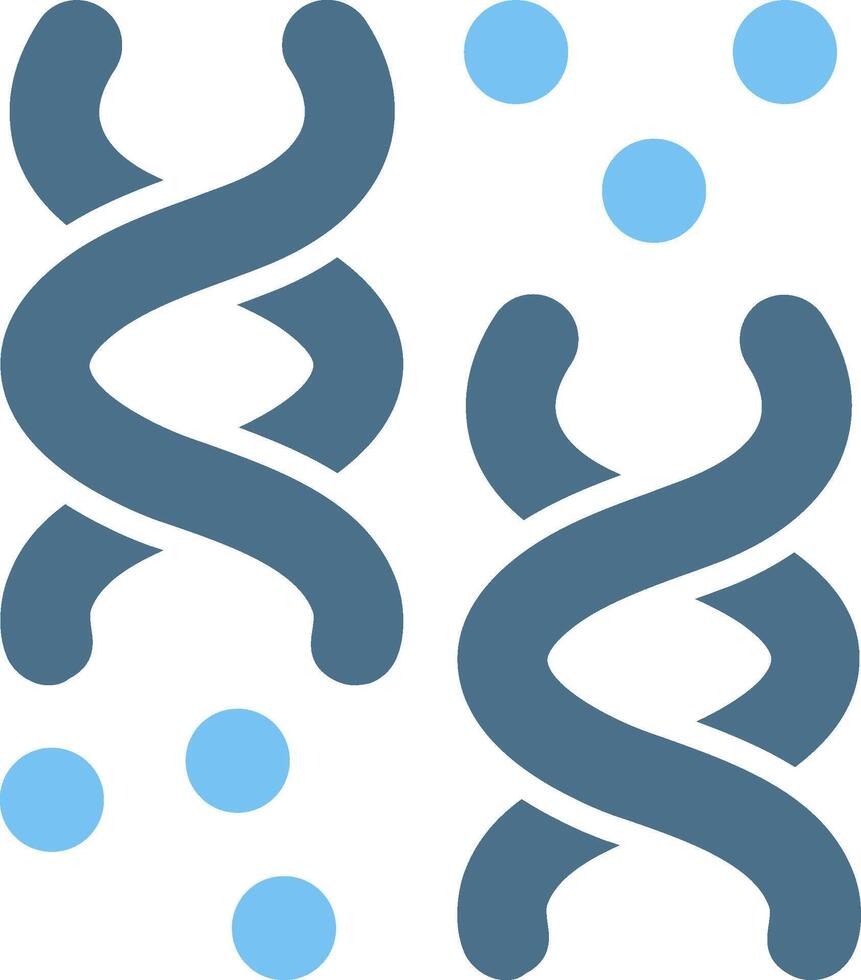 Chromosome Glyph Two Color Icon Design vector