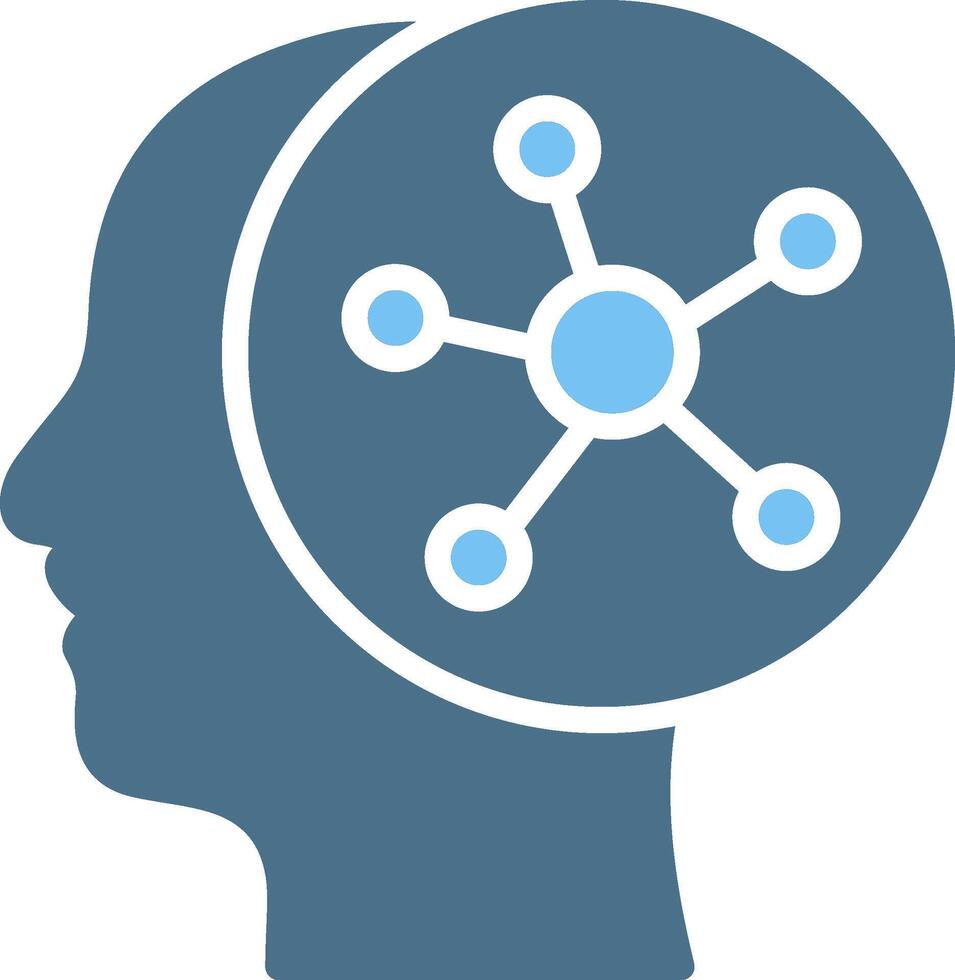 Psychology Glyph Two Color Icon Design vector