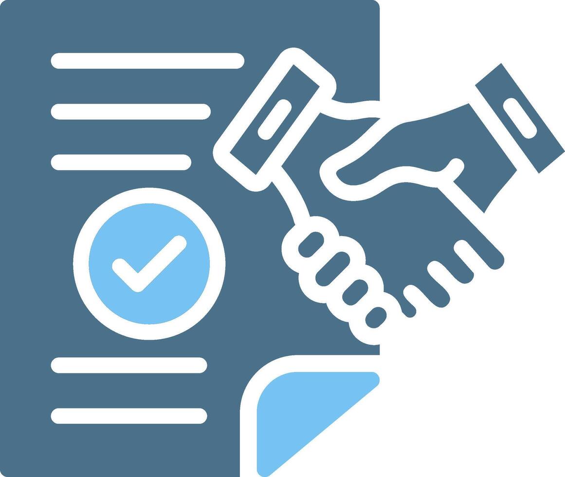 Certainty Glyph Two Color Icon Design vector