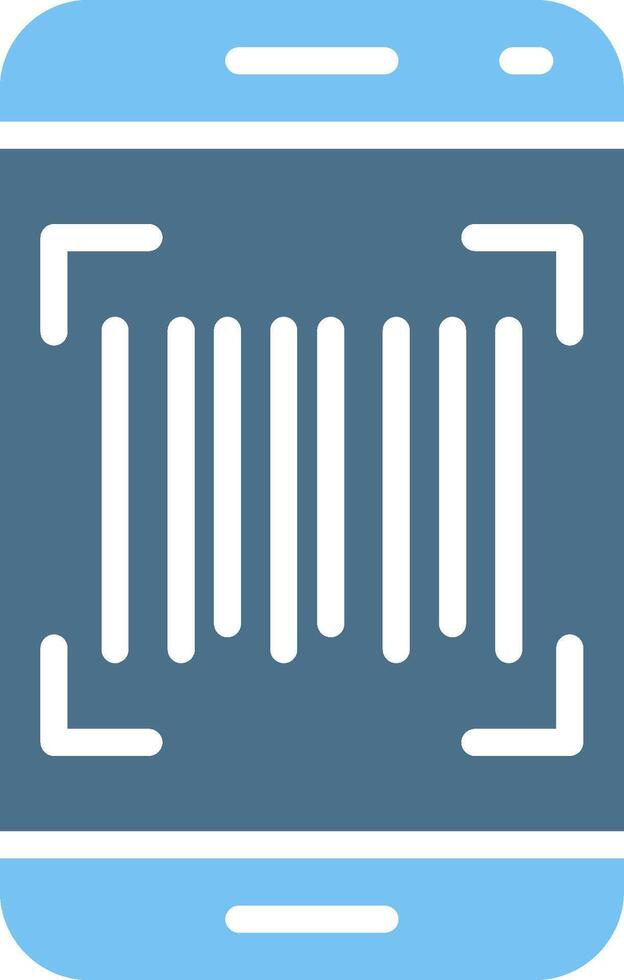 Barcode Glyph Two Color Icon Design vector