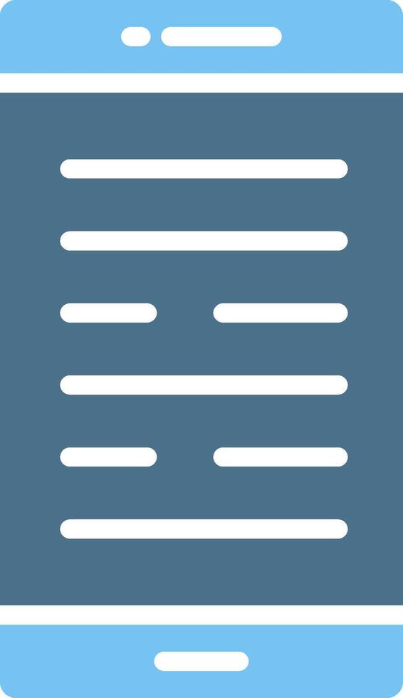Smart Phone Glyph Two Color Icon Design vector