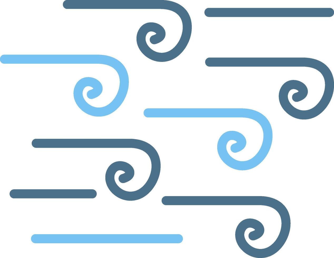 Wind Glyph Two Color Icon Design vector