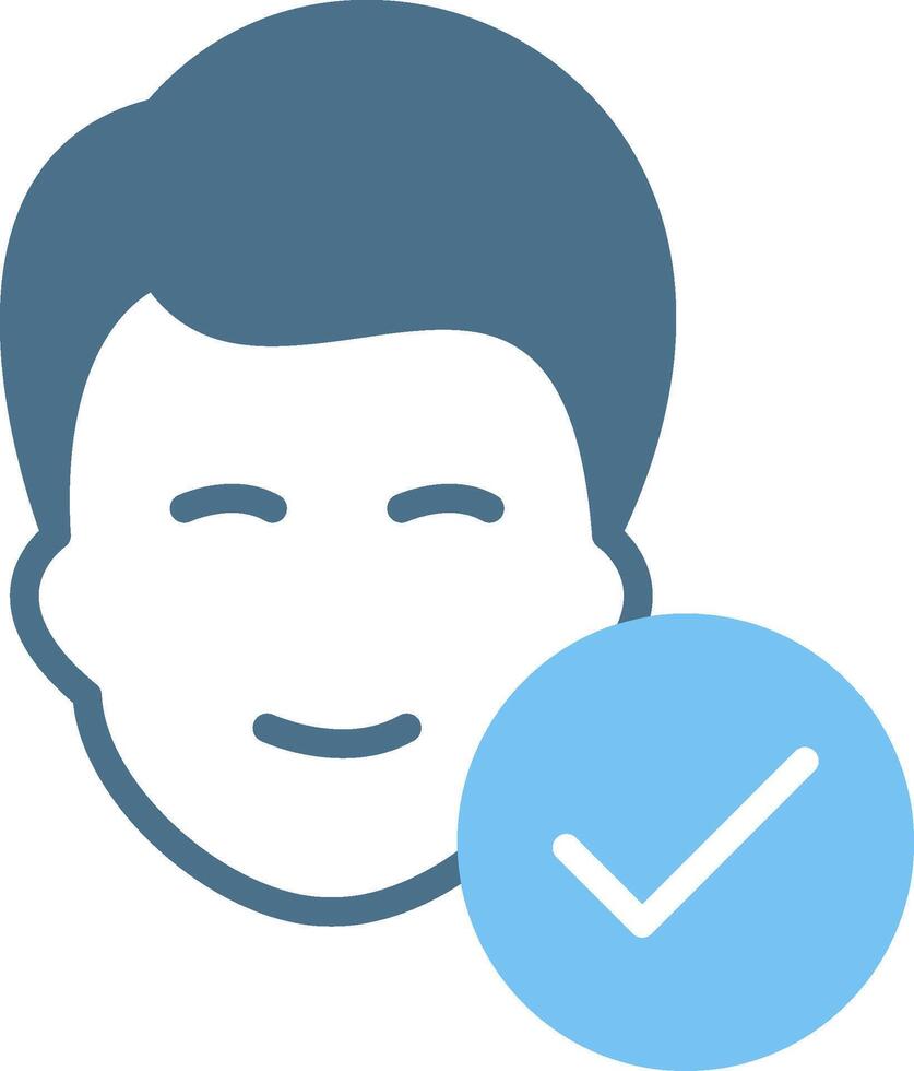 Face Glyph Two Color Icon Design vector