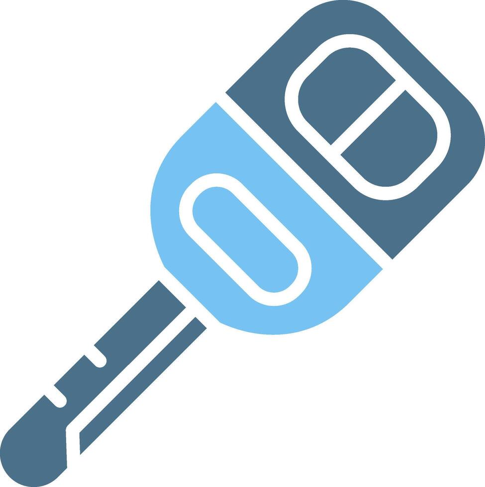 Key Glyph Two Color Icon Design vector