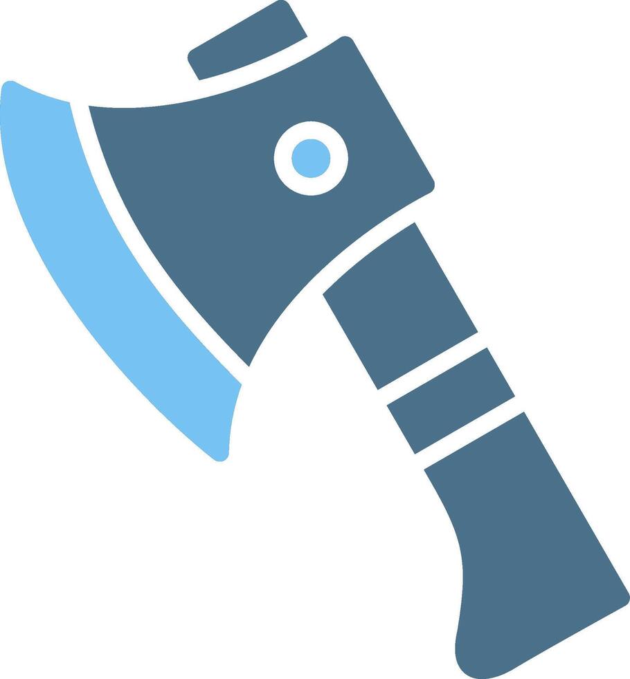 Axe Glyph Two Color Icon Design vector