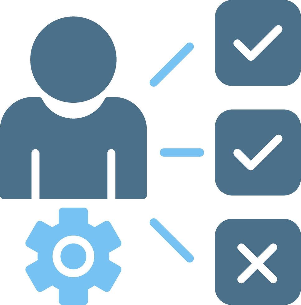 Decision marker Glyph Two Color Icon Design vector
