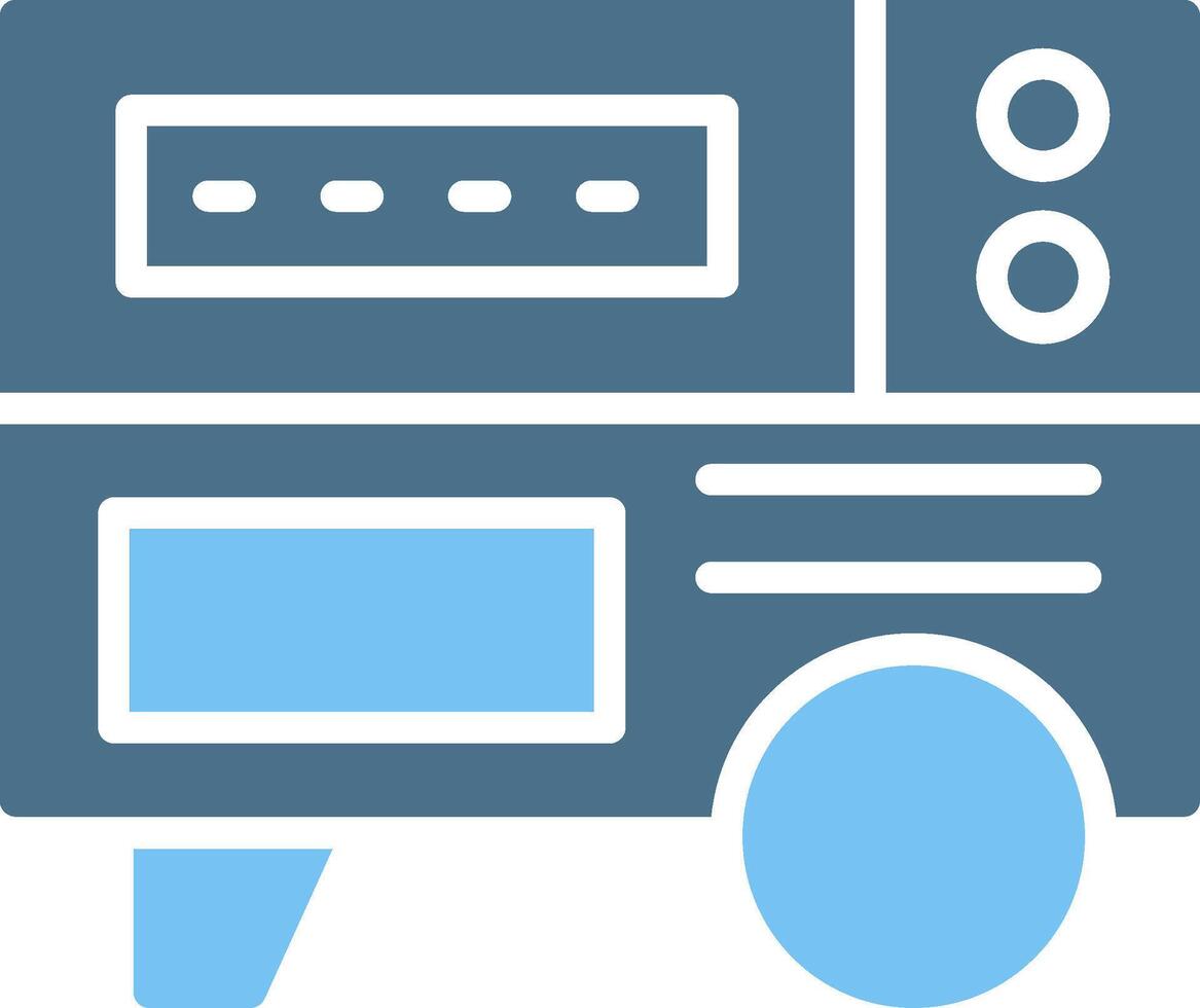 Generator Glyph Two Color Icon Design vector